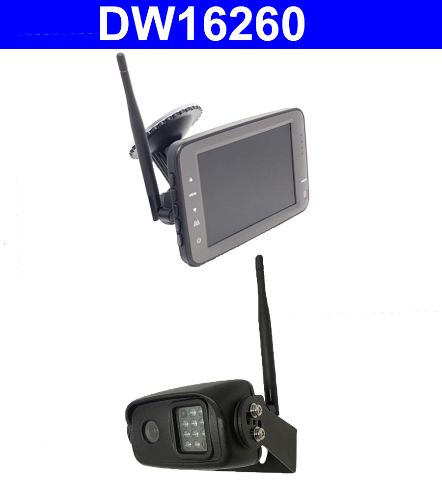 Sharp CCD Black Bracket Wireless Reverse Camera Kit with 5'' monitor